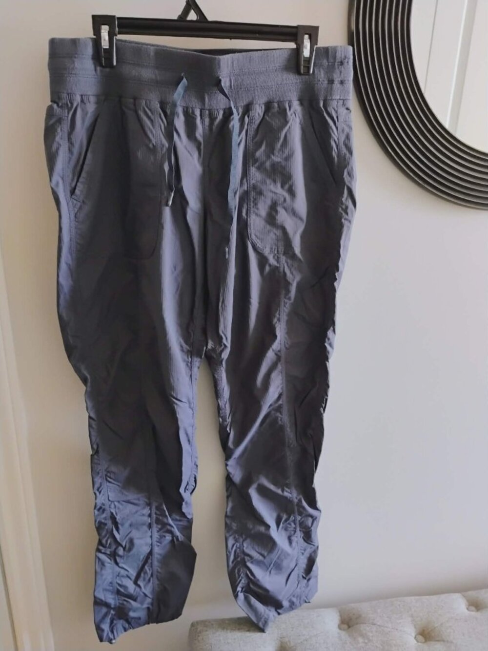 Shambhala Woven Ease Tapered Pants Size Large-Blue